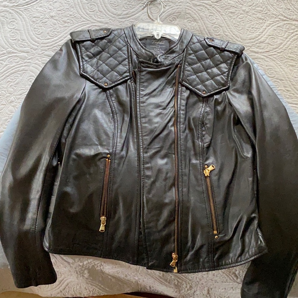 Zara leather Jacket size M Black NEW